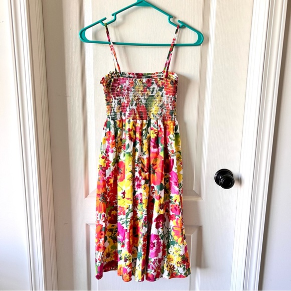 ANN TAYLOR LOFT Floral Smocked Summery Empire Waist Sundress—SZ. 4 - Picture 13 of 15